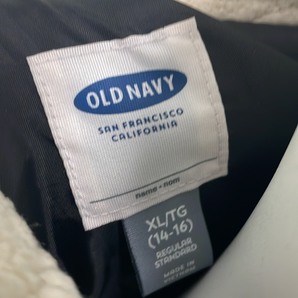 Old Navy Boys Black Wool Zip Up Lined Jacket XL - Picture 6 of 10